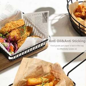 Papel para Envolver Alimentos, Diseño de Periódico, para Sándwiches, Hamburguesas, Papas Fritas, Mantel Individual, Papel Encerado, Papel para Envolver Alimentos Fritos - Product Image 2