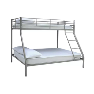 Litera moderna de metal negro con marco resistente y barandillas de seguridad para niños y adultos - Product Image 3