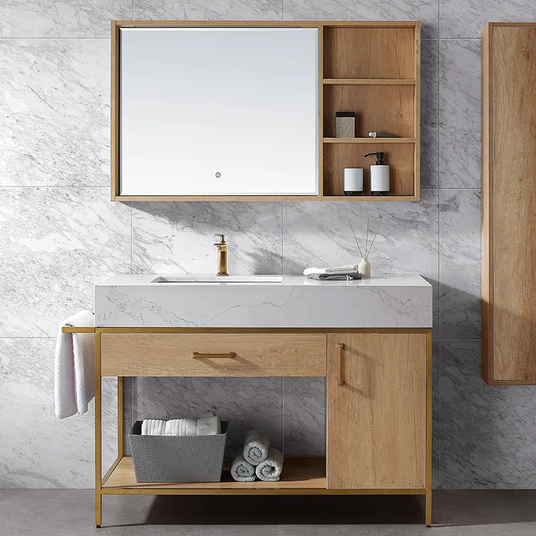 HILITE-Conjunto de muebles modernos para el hogar, espejo de baño de estilo moderno, lavabo, armario, venta directa de fábrica