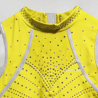 Justaucorps de gymnastique pour enfants - Combinaison athlétique décorée de strass pour la danse, le cheerleading et la compétition