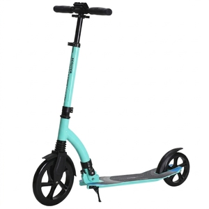 Trottinette A7 bleu ciel, hauteur réglable et pliable, avec plateforme antidérapante et grandes roues - Product Image 2