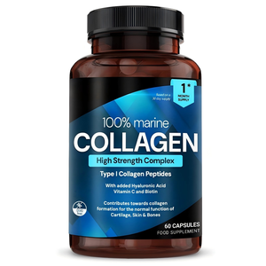 Cápsulas de péptidos de colágeno marino Premium <span class=keywords><strong>tipo</strong></span> I ácido hialurónico vitamina C soporte inmunológico antienvejecimiento crecimiento de uñas adulto - Product Image 1