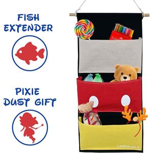 Hanging Organizer 3 Pocket Canvas Wall Mounted <b>Storage</b> For Cabin Door Behind Door Use - Product Image 2