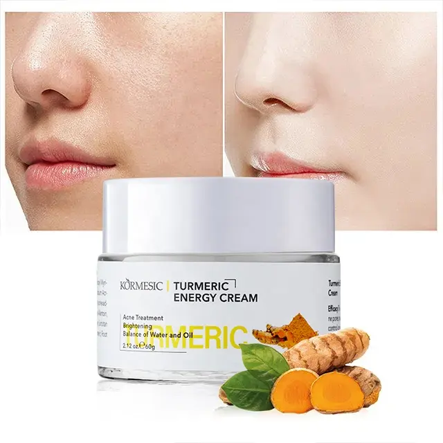 KORMESIC OEM ODM Private Label Organic Turmeric Cream Anti Acne Strong Effect Whitening Turmeric Face Cream For Acne Treatment