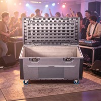 Boîte de rangement en plastique PE à prix d'usine, boîte à outils multifonctionnelle, étui pour écran LED, valise de transport verrouillable