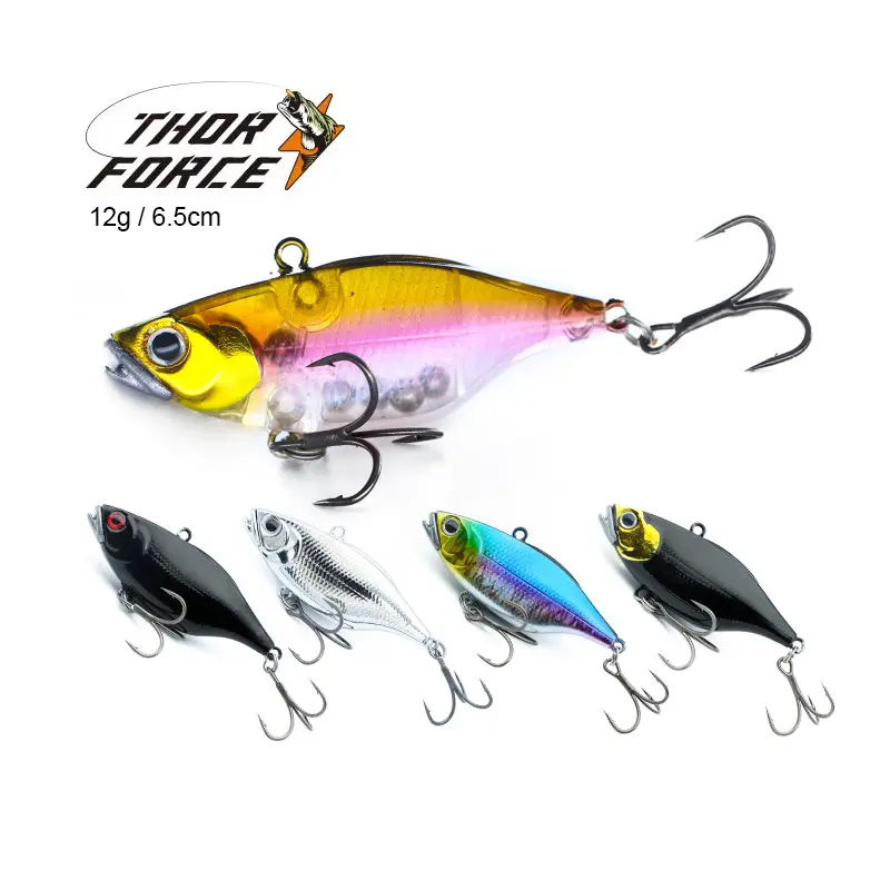 Thorforce OEM Deep Diving VIB Fishing Lure Rattle Sound Artificial Swim bait Lead on Mouth Custom Color Hard Bait 65mm12g H080