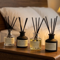 Difusor de Aromas Transparente con Varillas de Vidrio, Fragancia Aromática para Decoración Minimalista del Hogar, Marca Privada, Bajo MOQ, MSDS, EPR