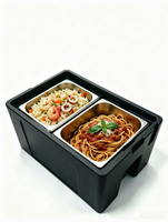 Conteneur isotherme EPP pour banquets d'hôtel, 33L-2 GN, pour buffet, traiteur, chaud/froid, léger, empilable, durable, usage commercial