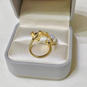 10556DIY Accessories for Women S925 <b>Silver</b> <b>Ring</b> Empty Holder with 10-13mm Round Pearl Inlay Technology Claw Setting - Product Image 2