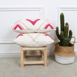 Moderno <span class=keywords><strong>marroquí</strong></span> punzón <span class=keywords><strong>aguja</strong></span> <span class=keywords><strong>bordado</strong></span> Rosa funda de almohada hogar sofá sala de estar decoración cubierta - Product Image 3