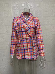 Dames Best <span class=keywords><strong>Sale</strong></span> Nieuw Design Herfst Lente Jacks Geruite <span class=keywords><strong>Blazer</strong></span> Jas Voor Dames - Product Image 6