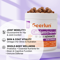 OEM ODM Vitamine D3 Huile de saumon Friandises à mâcher pour chiens Suppléments favorisant la croissance osseuse et la santé du pelage brillant Friandises molles au calcium pour animaux de compagnie