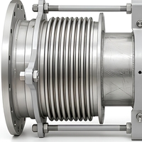 Compensateur à soufflet universel en acier inoxydable 304 avec tige de liaison et brides pour conduit d'échappement haute température