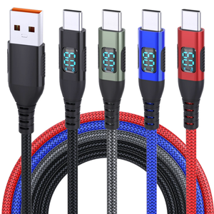 Cable USB Tipo-C de Carga Rápida Digital HD LED 5A, Conductor de Cobre Puro, Nylon, 1M, para Android e iOS - Product Image 6