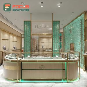 Modern High End Jewelry Display Case Laminated Finish Jewelry Shop Display Cabinet - Product Image 4