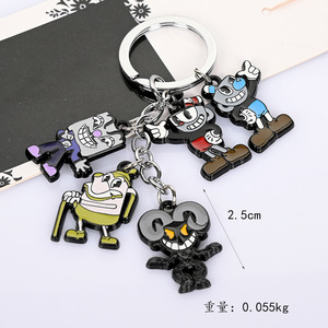 Llavero de Metal Esmaltado con Figura de Dibujos Animados de <span class=keywords><strong>Cuphead</strong></span>, Joyería para Estudiantes, Regalos, Accesorio para Bolsos - Product Image 4