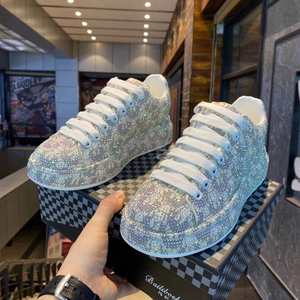 Tendance Mode Printemps 2026 : Baskets Plateformes de Luxe pour Hommes Ornées de Strass, Chaussures Décontractées Élégantes avec Cristaux, Marque Populaire - Product Image 4