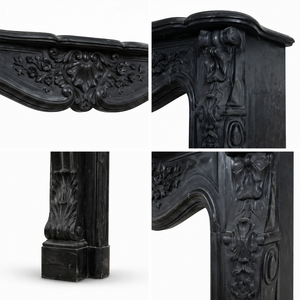 Customized Marble <b>Fireplace</b> Modern Hand Carved Luxury Dark/Black Jade Marble <b>Fireplace</b> Mantel Marble <b>Fireplace</b> Surround - Product Image 3