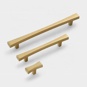 CX881 Kosin Handle Kitchen Outside <strong>Door</strong> Black &amp; Gold Matt Drawer Cabinet T Bar Pull Handle for Furniture Drawer - Product Image 1