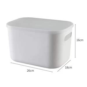 Descuento a granel Heavy Duty Lidded Rectángulo Plástico blanco Almacenamiento doméstico para la organización del hogar Misceláneas <span class=keywords><strong>Caja</strong></span> de almacenamiento de plástico - Product Image 6