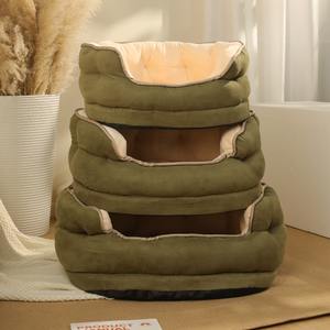 Winter Thickened Warm Pet Bed Luxury High Quality <strong>Dog</strong> <strong>Kennel</strong> Hot Sale Eco-Friendly Solid Pattern Pet Sofa Bed - Product Image 4