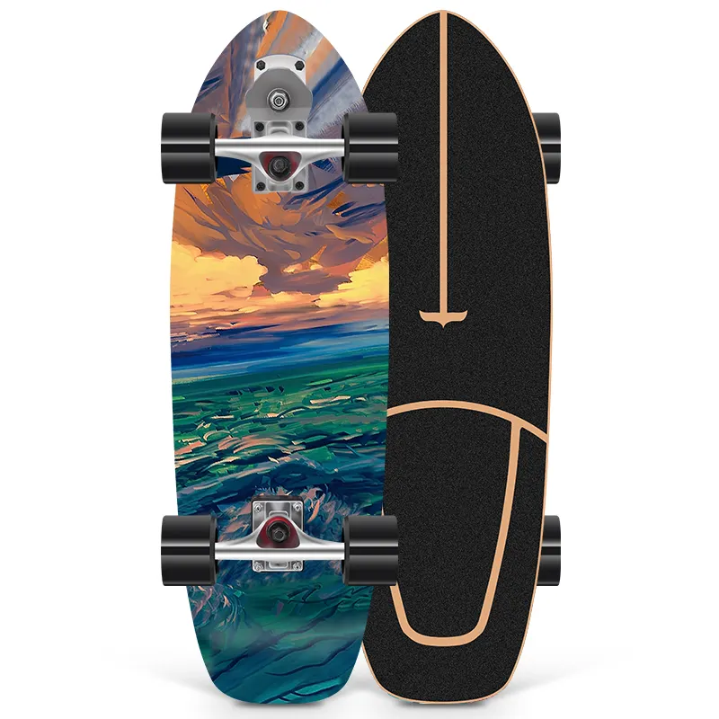 30 inch New Surf Skateboard Maple Wood Custom Surfskate Skateboard For Adult