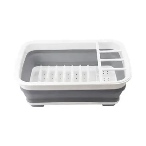 Porte-couverts pliable <span class=keywords><strong>pour</strong></span> bateau de <span class=keywords><strong>caravane</strong></span> Support de séchage de vaisselle en silicone et en plastique de cuisine domestique de qualité - Product Image 1
