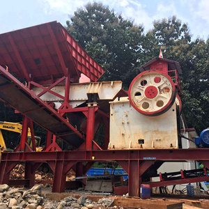 מגרסת לסת ניידת עם מנוע דיזל קטן, תיבת הילוכים עם מיסבים, לגריסת גסה של שיש, אבן וסלע, תפוקה 5-20 טון/שעה - Product Image 2