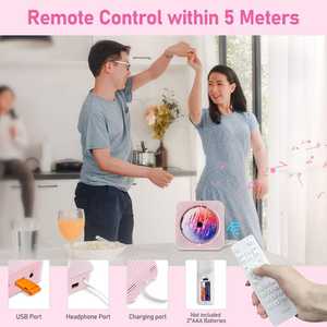Reproductor de CD Bluetooth Todo en Uno Personalizado de Fábrica con Radio FM, Control Remoto y Batería Recargable para el Hogar y la Oficina - Product Image 4