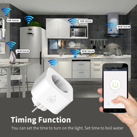 Prise intelligente WiFi pour la maison, double prise 10A/20A avec contrôle par application, fonction minuterie, WiFi 2,4 GHz