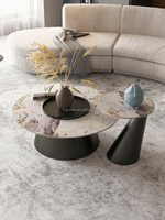 Table basse de salon de luxe nordique ensemble table basse en acier inoxydable marbre meubles de salon