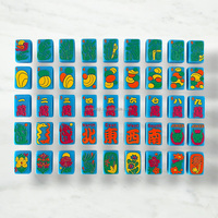 Set Ubin Mahjong Akrilik Ramah Lingkungan 160 Buah Premium untuk Koleksi, Hadiah untuk Wanita, Ibu, Ulang Tahun, Natal, Pesta Rumah, Permainan Klub