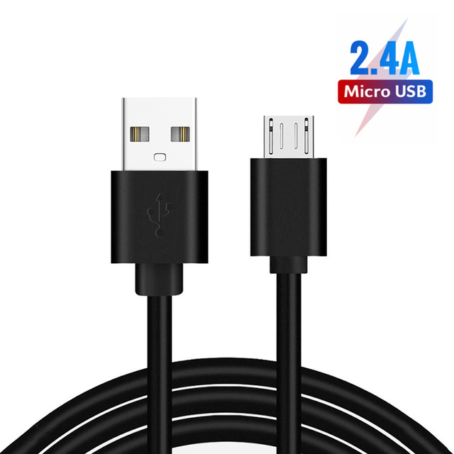USB Cable 1M PVC 2.4A Micro Cable Quick Charging Fast Charger Cable USB Android Smart Phone Cord