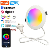 Custom SAA Aprobado LED 2700K-6500K Regulable Down Light Zigbee Wifi Tuya Rgbw Smart Empotrable Downlight con enchufe AU