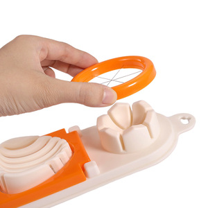 Manjia thiết kế mới bằng thép không gỉ trứng cắt hai-in-one đa chức năng trứng <span class=keywords><strong>Slicer</strong></span> Hướng dẫn sử dụng đôi Đầu chia trứng - Product Image 5