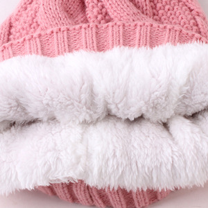 Nouveau design – Bonnets décontractés en acrylique tricoté épais et chaud avec <span class=keywords><strong>pompon</strong></span> pour <span class=keywords><strong>femme</strong></span> – Collection automne-hiver du fabricant - Product Image 6