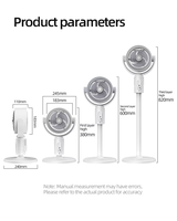 Ventilateur de circulation d'air oscillant à 360 degrés, ventilateur de sol silencieux et économe en énergie pour chambre à coucher, salon, refroidissement domestique