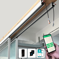 Levitasi magnetik pintu geser otomatis, rumah interior kantor aplikasi telepon remote control kaca pintar sensor pintu otomatis