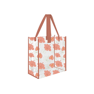 Bolsa de Compras de PVC Transparente Resistente al Agua de Alta Calidad con Estampado Personalizado, Bolsa de Picnic con Diseño de Flor de Plumeria de Hawái - Product Image 5