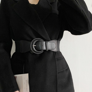 Nouvelles femmes 2.36 pouces de large <span class=keywords><strong>ceinture</strong></span> élastique Vintage Chunky extensible Cinch boucle ceintures pour robes et manteaux - Product Image 3