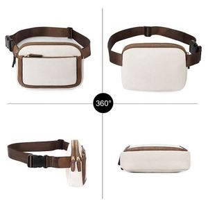 Wholesale Custom 3 Zipper Pu <b>Men</b> Travel Outdoor Fanny Pack Leather Crossbody Belt Bag Women Waist Bags - Product Image 6