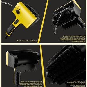 Nettoyeur de gril électrique multifonctionnel avec plaque amovible, brosse sans fil et brosse à huile remplaçable pour la cuisine et les carreaux domestiques - Product Image 4