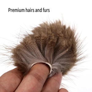 Vente en gros de fourrure de castor 5x5cm pour la pêche à la mouche à la truite, mouche sèche, caddis, émergents, nymphes, matériel de montage de mouche flottante pour la rivière - Product Image 3