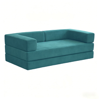 Canapé-lit modulaire inclinable avec revêtement en velours, rembourrage en éponge, confort personnalisable pour appartement, hôtel, atelier, design moderne