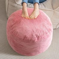 Pouf en peluche rond Pouf en fourrure et moelleux Pouf Tabouret de rangement Poufs de sol Repose-pieds pour le salon