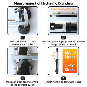 Cilindro Hidráulico de Alta Capacidade de Carga HSG de 3 Toneladas, Diâmetro de 50mm, Ação Dupla, Curso de 50, 100, 200, 300mm em Estoque - Product Image 5