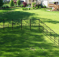 Clôture de jardin en métal 10 panneaux sans creuser, bordure décorative pour jardin avec piquets de fixation au sol pour parterres de fleurs, vente en gros
