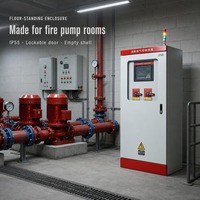 Armoire de commande de pompe incendie IP54, coffret électrique vide 600x400x1600mm en acier laminé à froid, double, sur pied