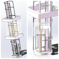 Ascenseur panoramique 360° de luxe pour villas, en aluminium et acier inoxydable, sans engrenages, pour résidences privées
