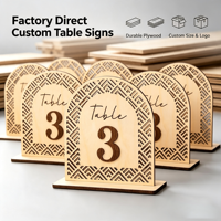 Numéro de table de mariage en bois creux personnalisé, décoration artistique rustique, carte de table pour mariage, hôtel, banquet, fête, durable et écologique